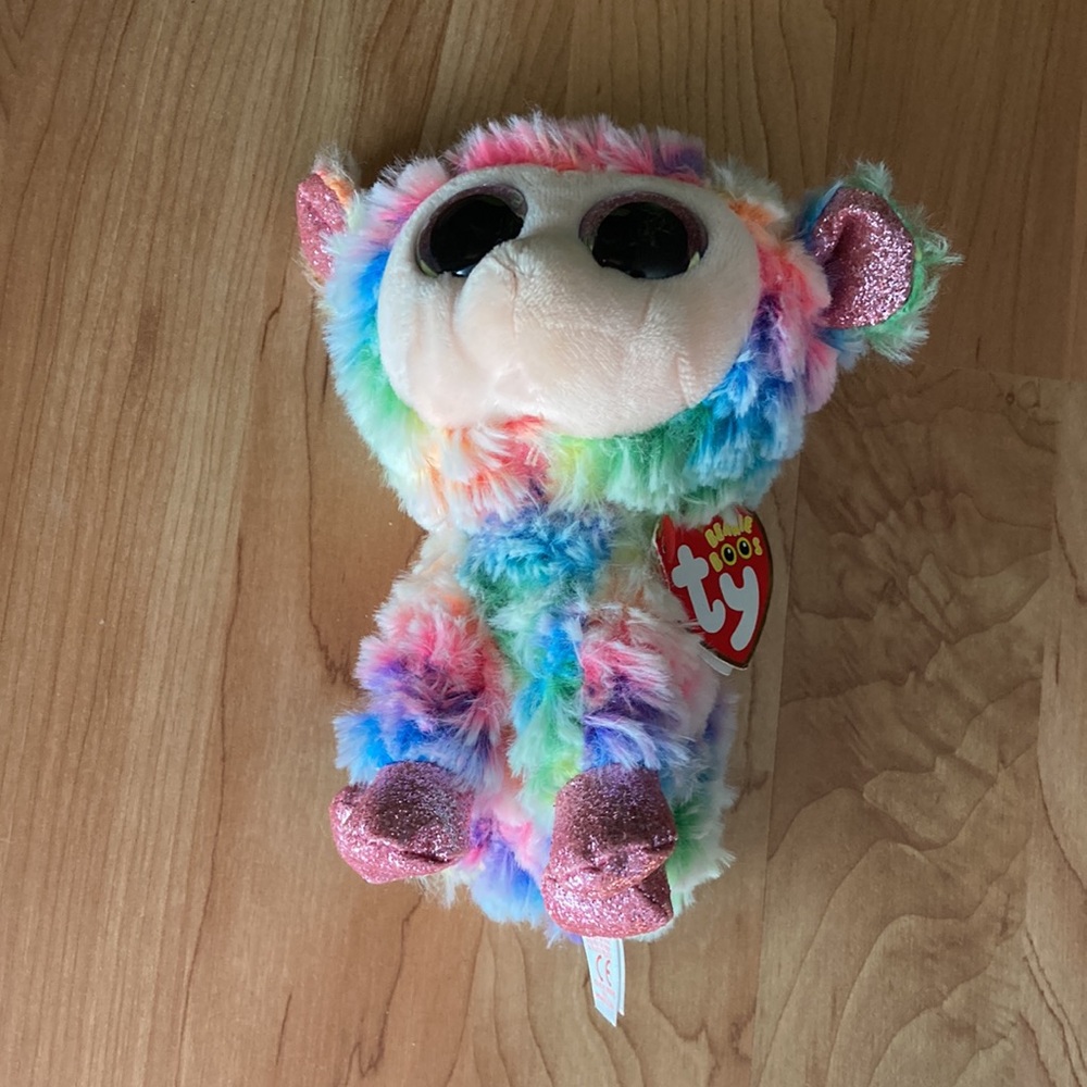 TY Beanie Boos Plush Daffodil Rainbow Lamb - Picture 10 of 15